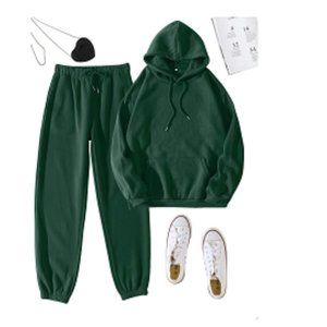 Shein Women´s Thermal Lined Drop Shoulder Drawstring Hood & Sweatpants